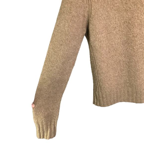J.Crew Sweater Womens M Tan Alpaca Wool Knit Turtle Neck Long Sleeves Pullover - Picture 8 of 10